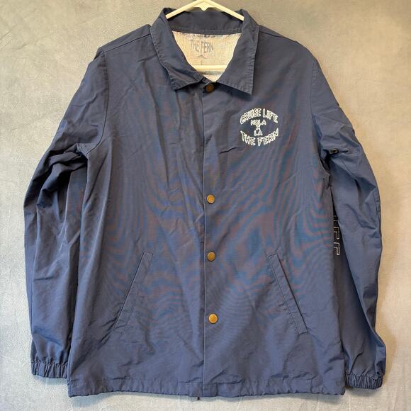 Cruise Life Nola x LA The Fern Windbreaker Felix Cat Jacket Button Double Sided - Picture 3 of 14